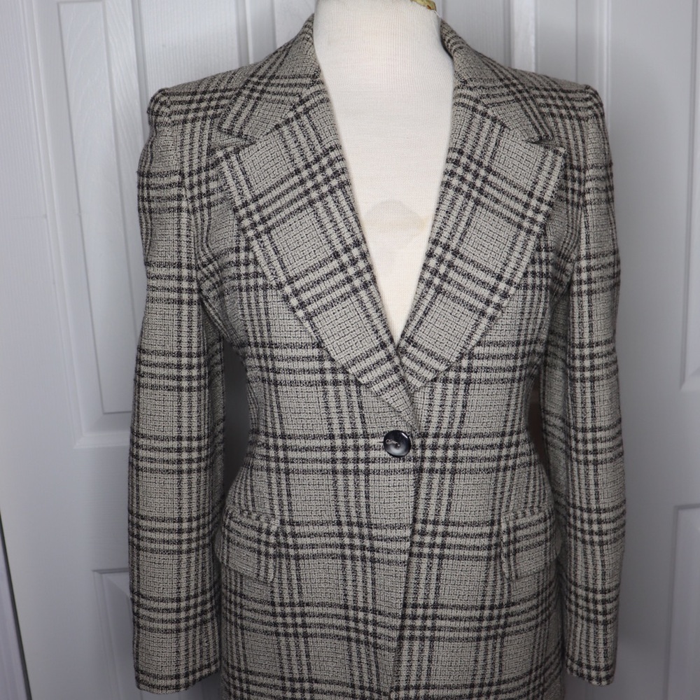Jones New York Petite Plaid Blazer Size 6